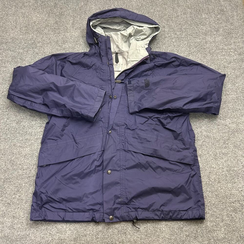 Vtg 90s The North Face Mountain Shell Jacket Coat Purple Men's L Made in USA